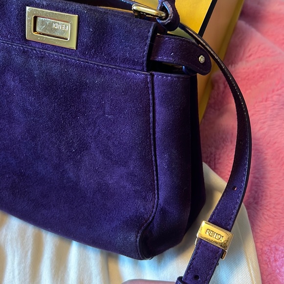 Fendi Peakaboo Handbag - Purple Suede - Picture 9 of 10